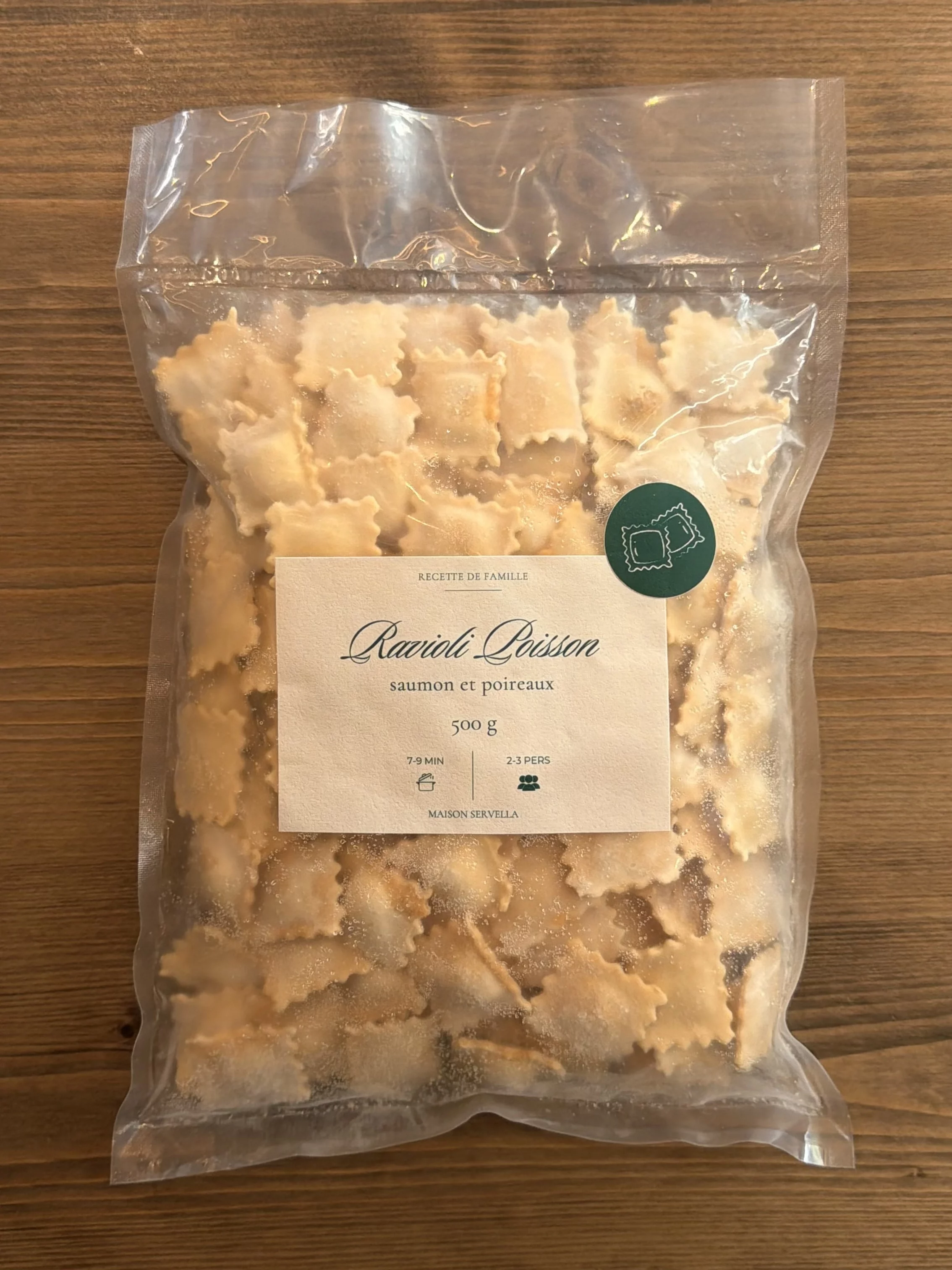 ravioli saumon poireaux